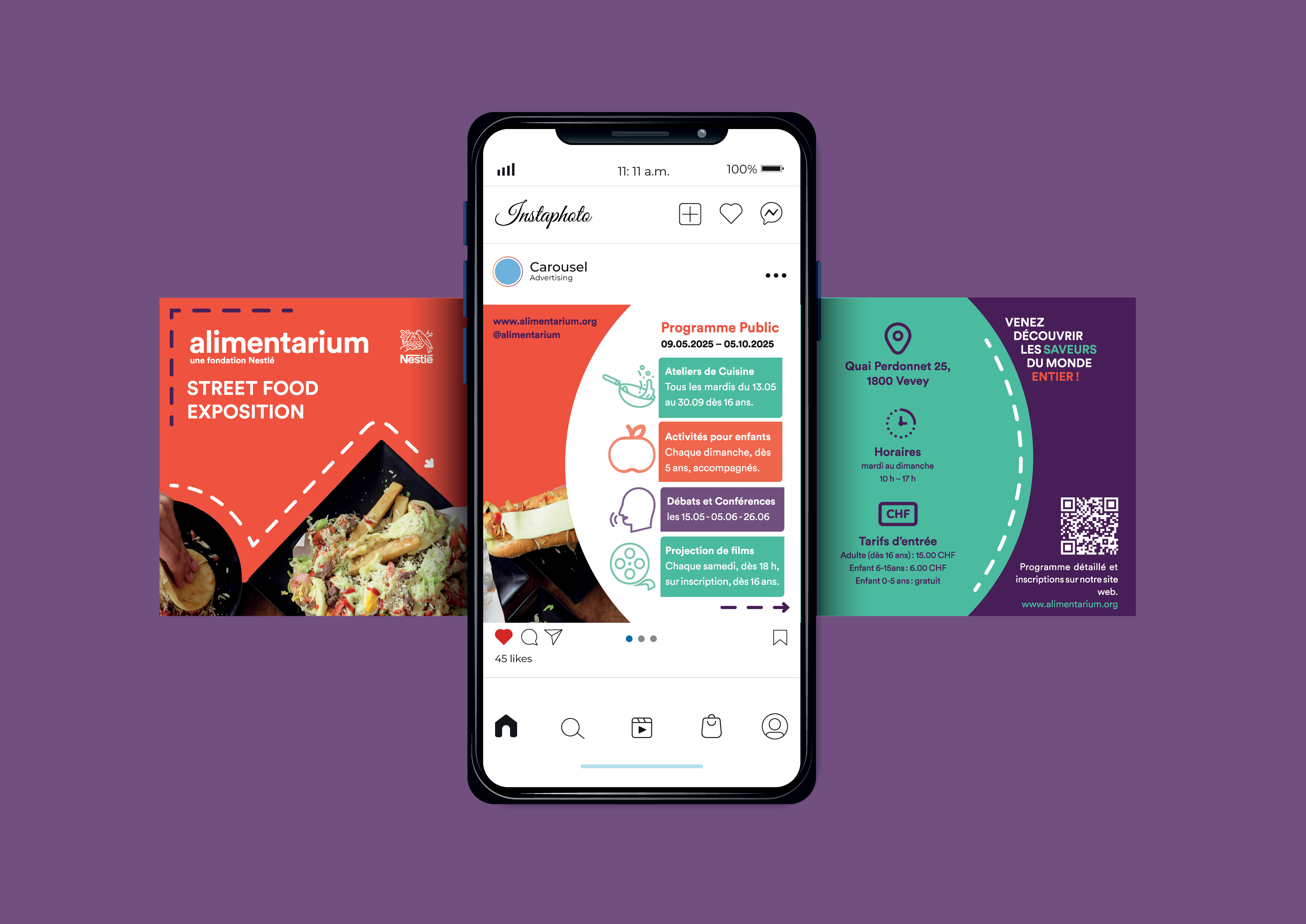 Post Instagram carrousel Alimentarium Street Food